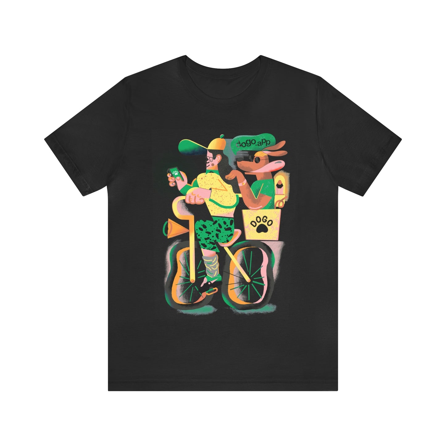 Dogo on bike T-shirt