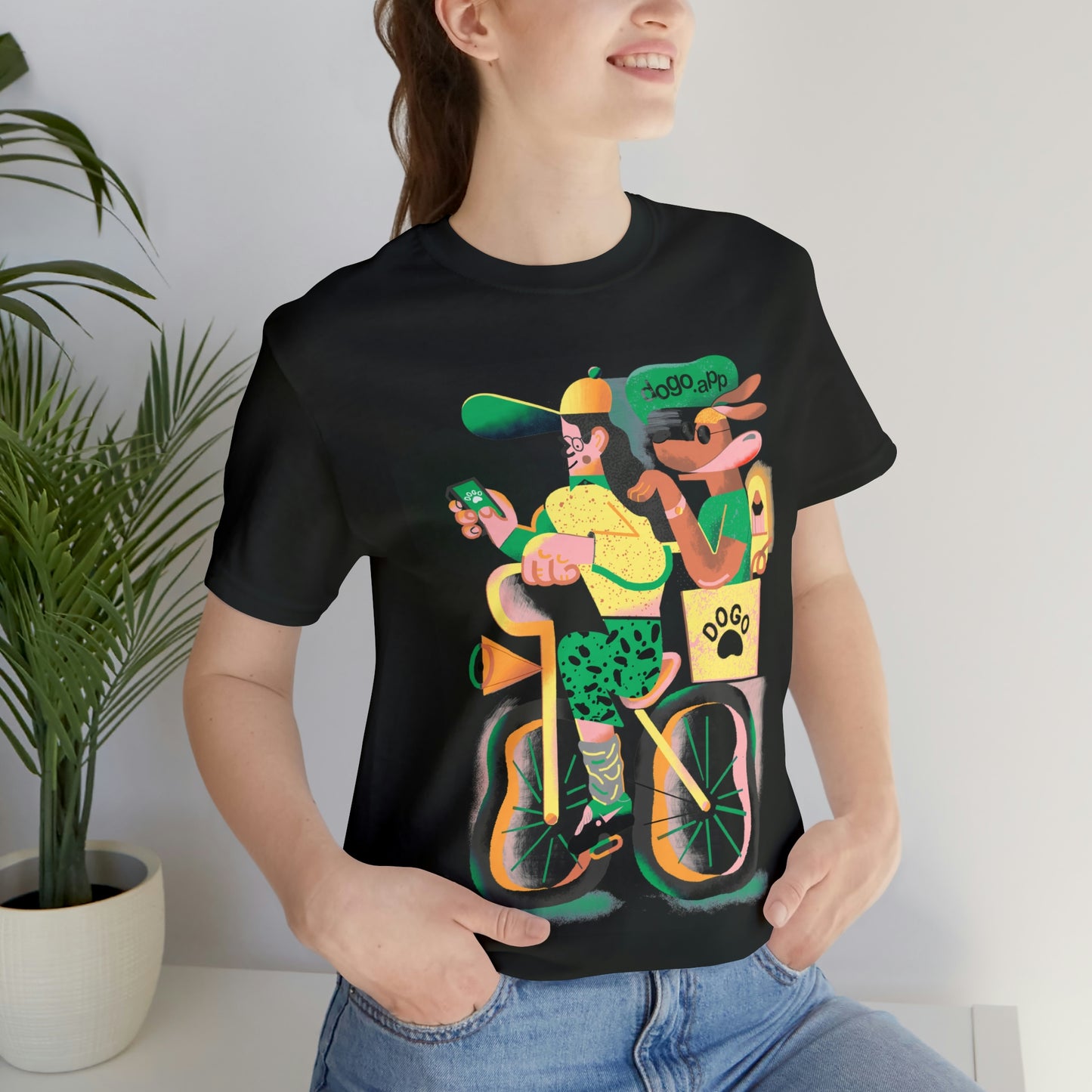 Dogo on bike T-shirt