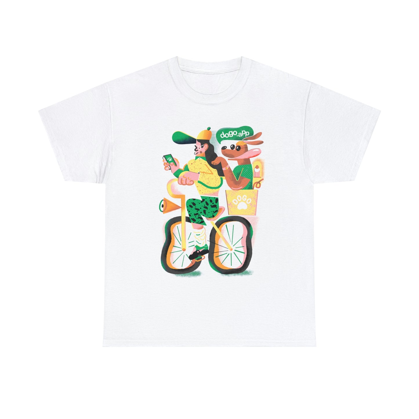 Dogo on bike T-shirt