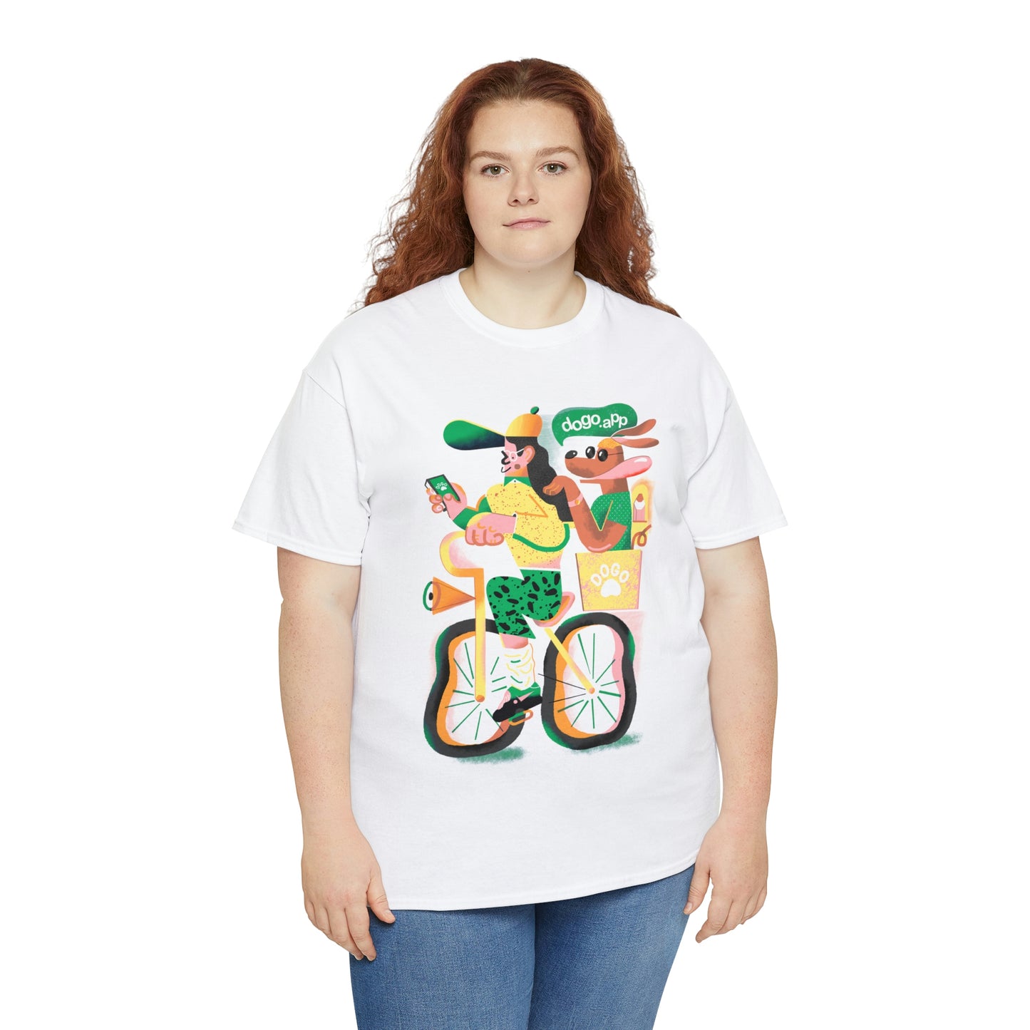 Dogo on bike T-shirt