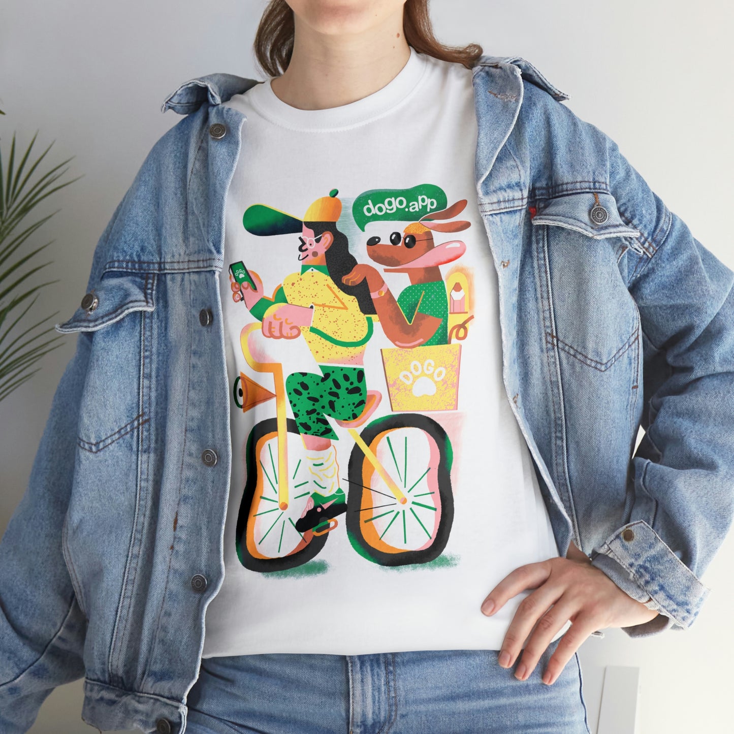 Dogo on bike T-shirt