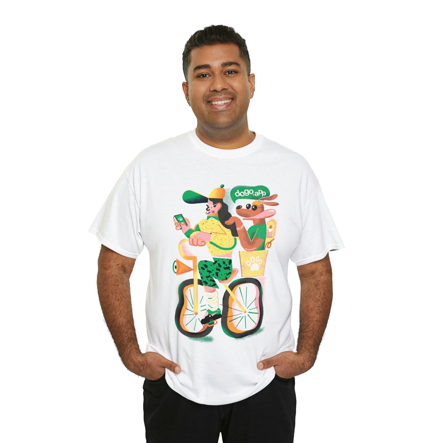 Dogo on bike T-shirt