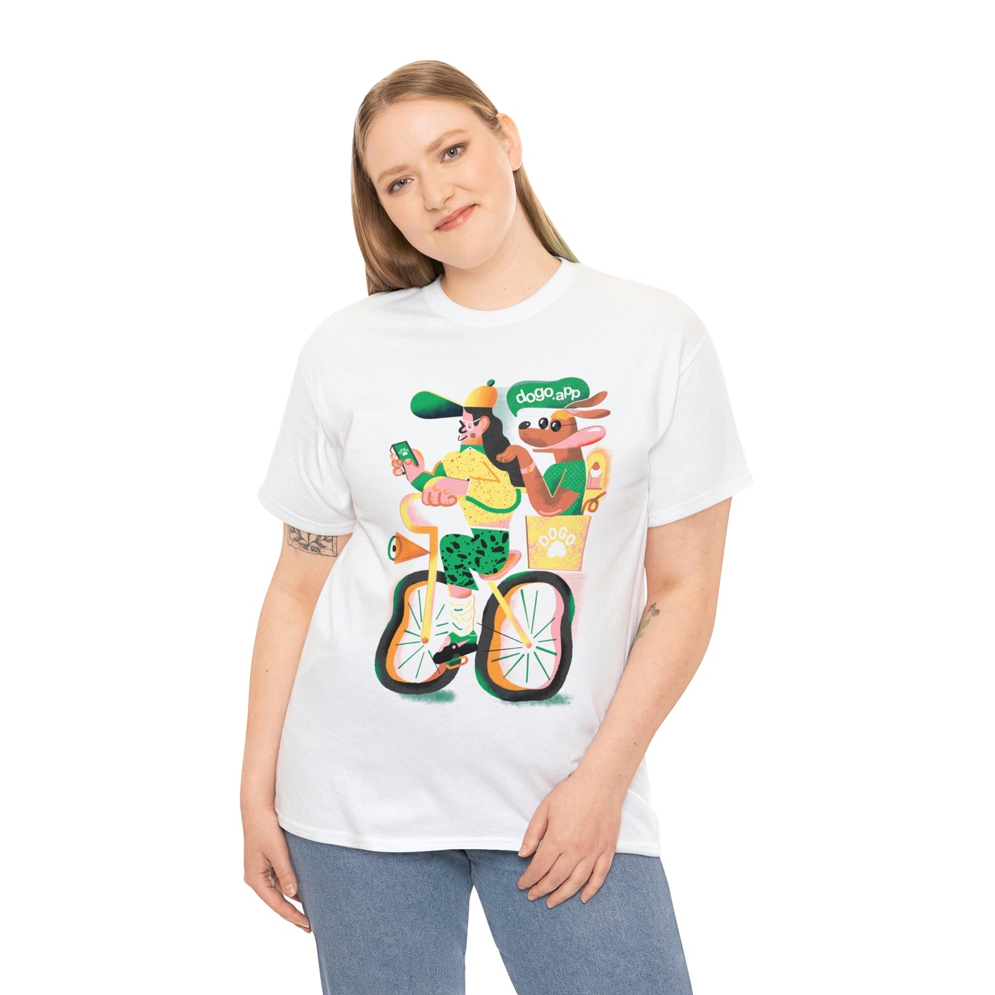 Dogo on bike T-shirt