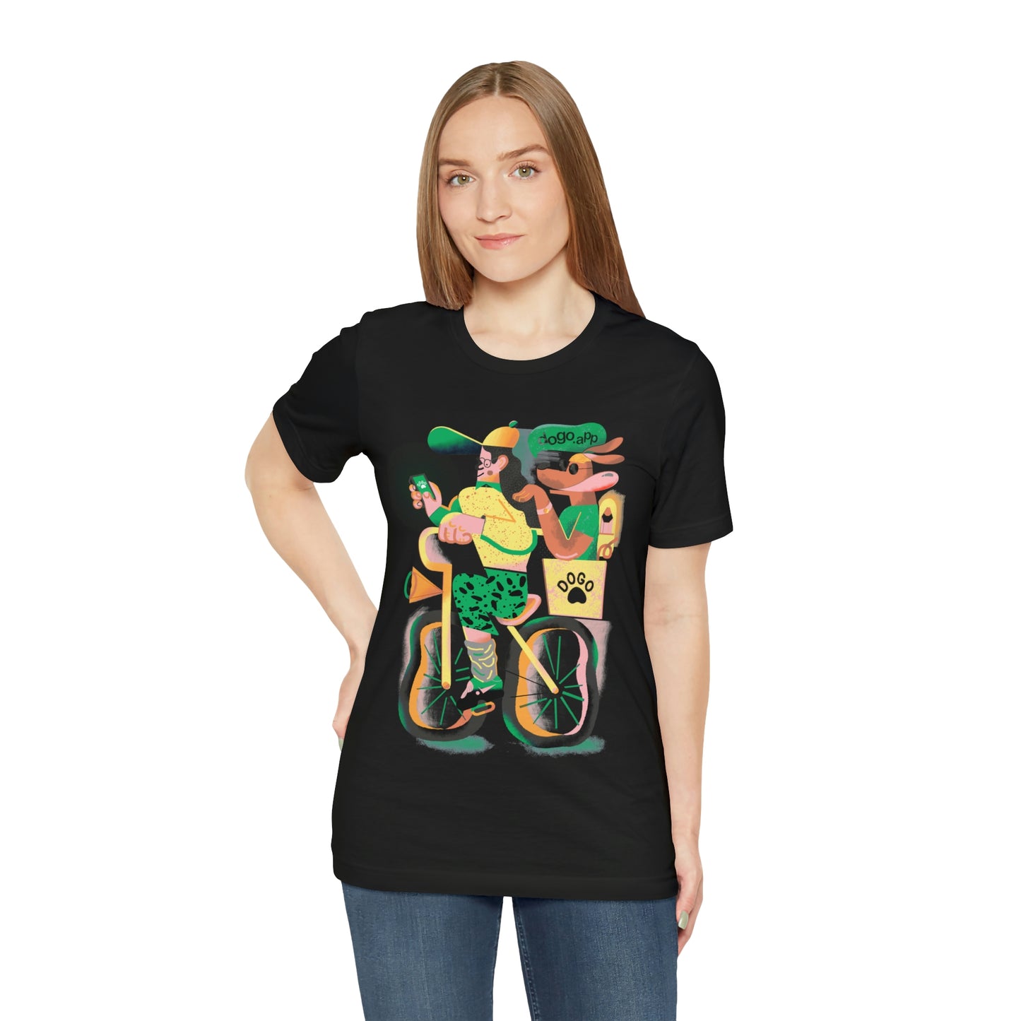 Dogo on bike T-shirt