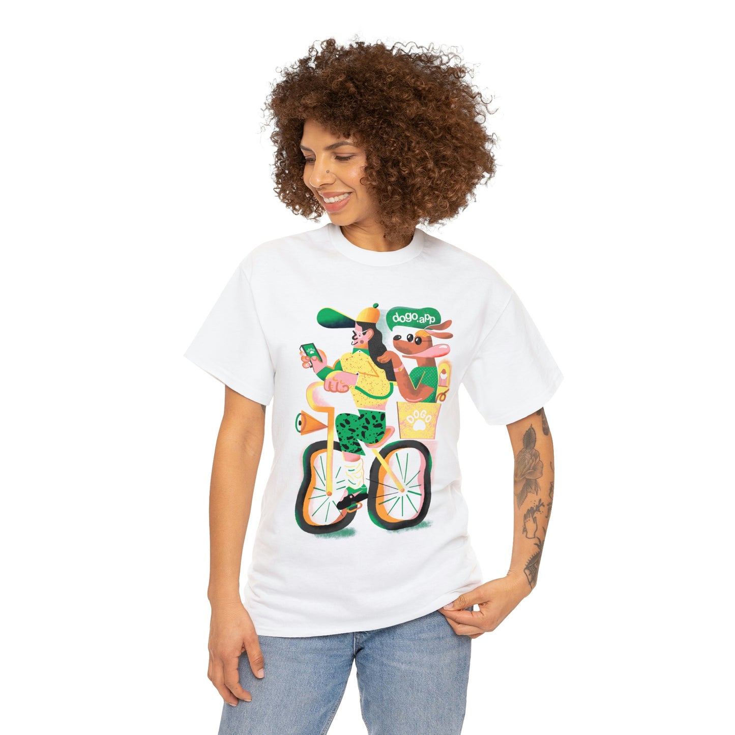 Dogo on bike T-shirt